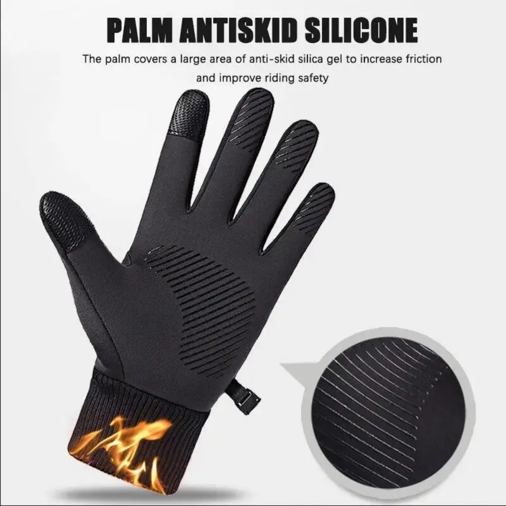 Leather Work Winter Gloves - 겨울 터치 스크린 풀핑거 장갑 방수