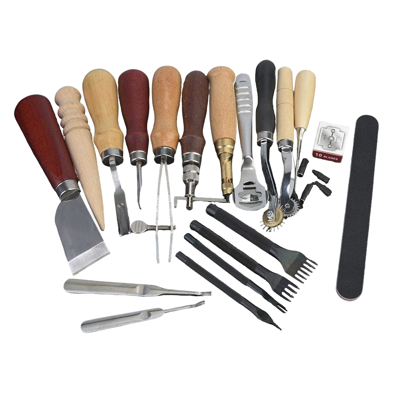 Leatherwork Tool Kit - 가죽 공예 도구 세트, 19종 가죽