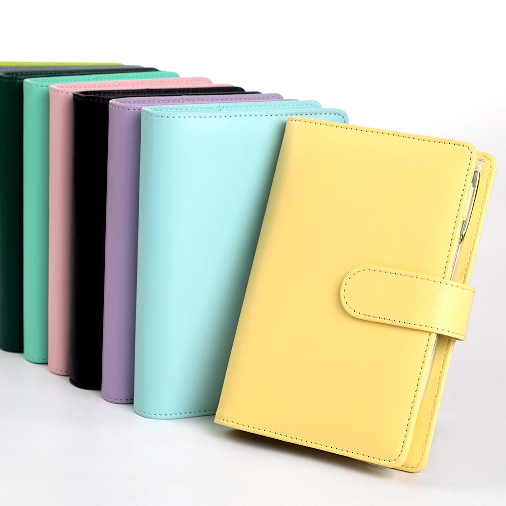 A6 마카롱 PU 가죽 바인더 노트북 (지퍼 파우치 포 - Leatherwork Books 리뷰 및 가격