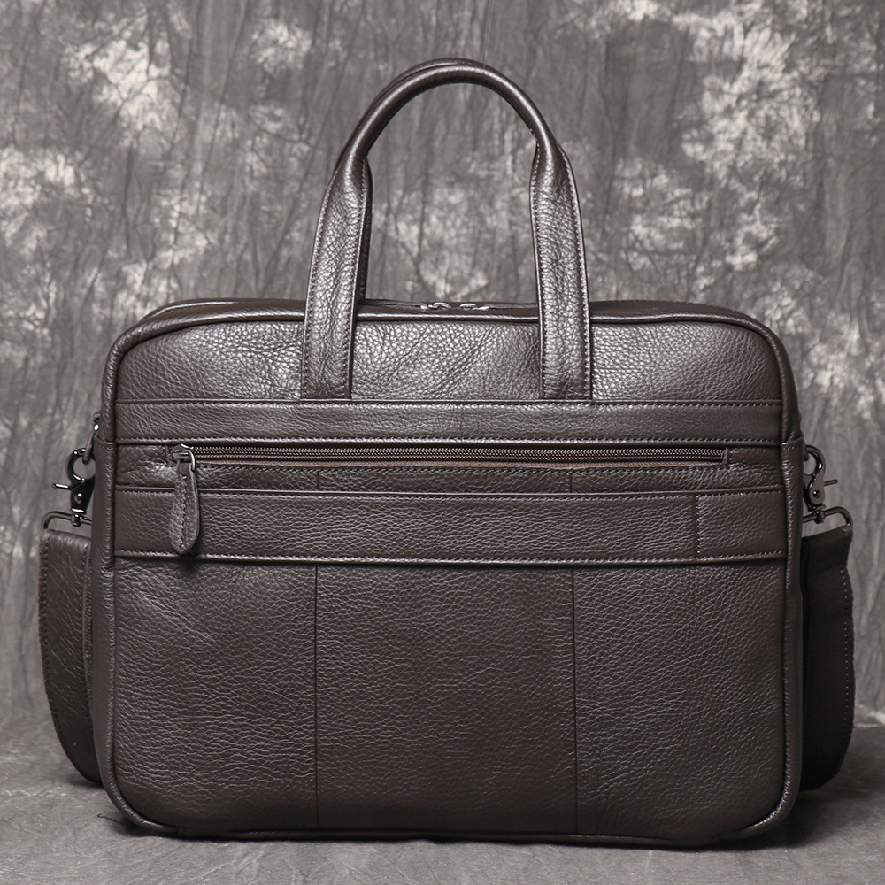 남성용 천연 가죽 서류 가방, 비즈니스 핸드백 노트북  - Leather Work Bag Laptop 리뷰 및 가격