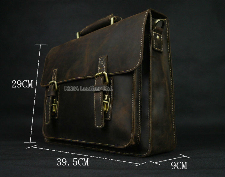 남성용 빈티지 크레이지 호스 정품 가죽 서류 가방, 1 - Leather Work Bag Laptop 리뷰 및 가격
