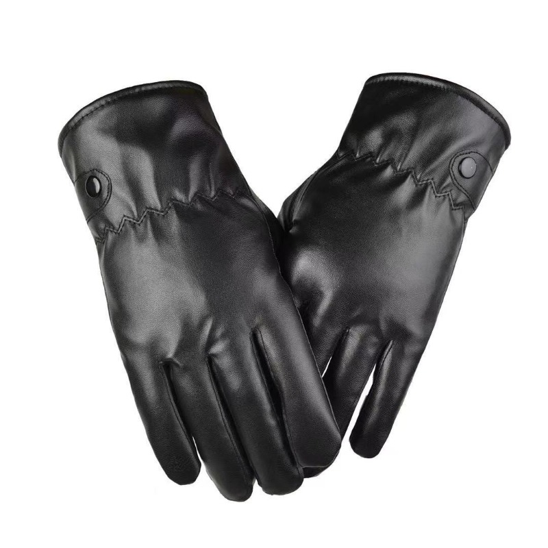 겨울 패션 블랙 PU 가죽 장갑 남성 얇은 스타일 운전 - Leather Work Winter Gloves 리뷰 및 가격