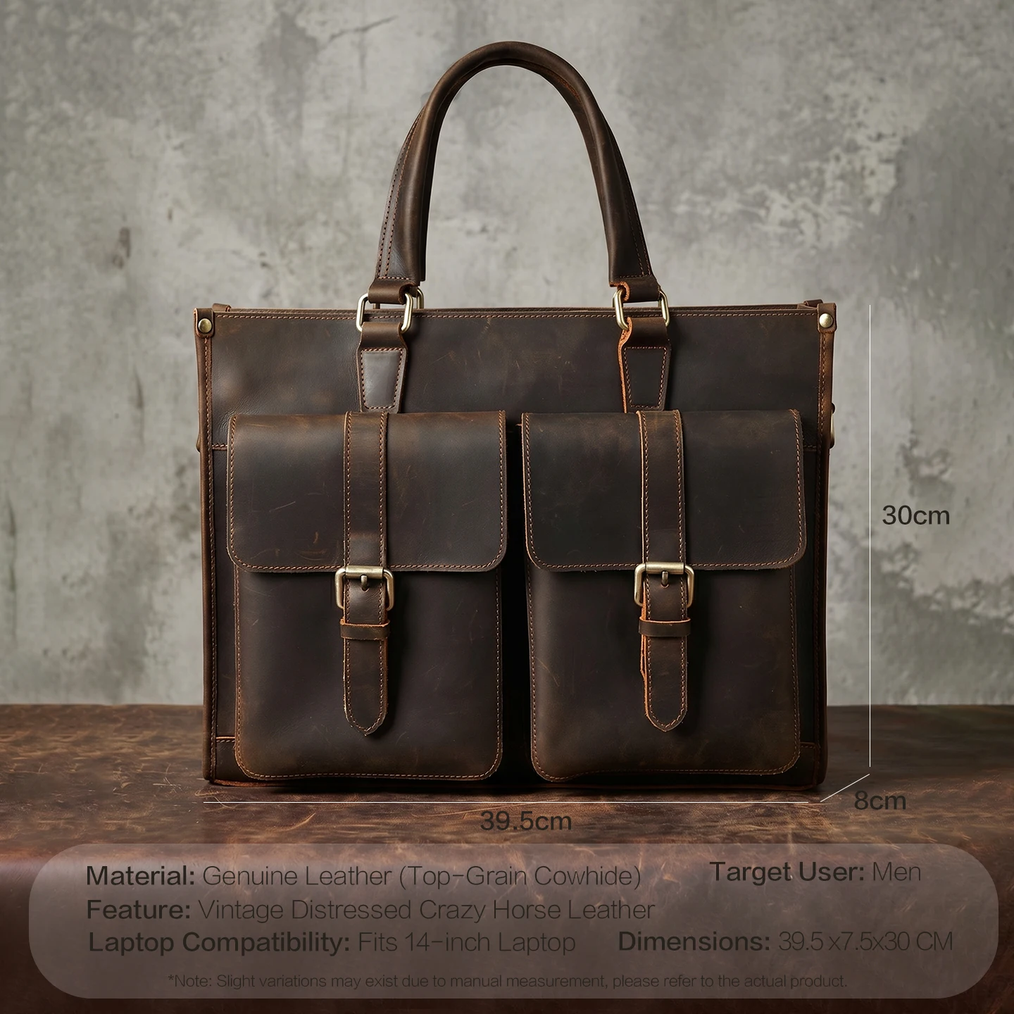 빈티지 정품 가죽 남성 크로스바디 숄더 브리프케이스 크 - Leather Work Bag Laptop 리뷰 및 가격