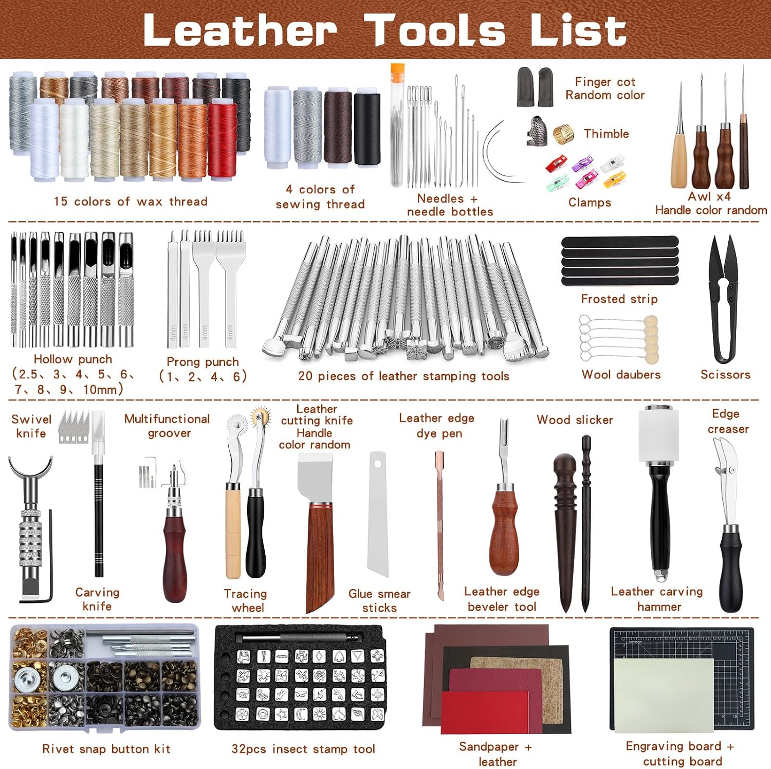 가죽 공예 도구 세트, 가죽 가공 키트, 맞춤형 핸드백 - Leatherwork Tool Kit 리뷰 및 가격