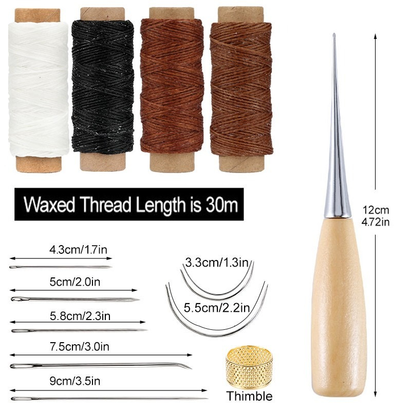 13종 가죽 바느질 세트 핸드백 신발 수제 바느질 수리 - Leatherwork Tool Kit 리뷰 및 가격