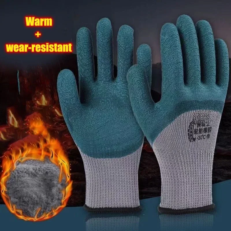 겨울용 따뜻한 작업 장갑 두꺼운 벨벳 라텍스 내구성 미 - Leather Work Winter Gloves 리뷰 및 가격