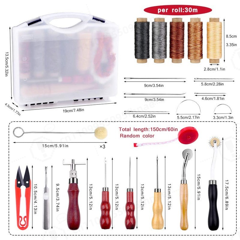 DIY 가죽 공예 손바느질 도구 세트 기본 가죽 작업  - Leatherwork Tool Kit 리뷰 및 가격