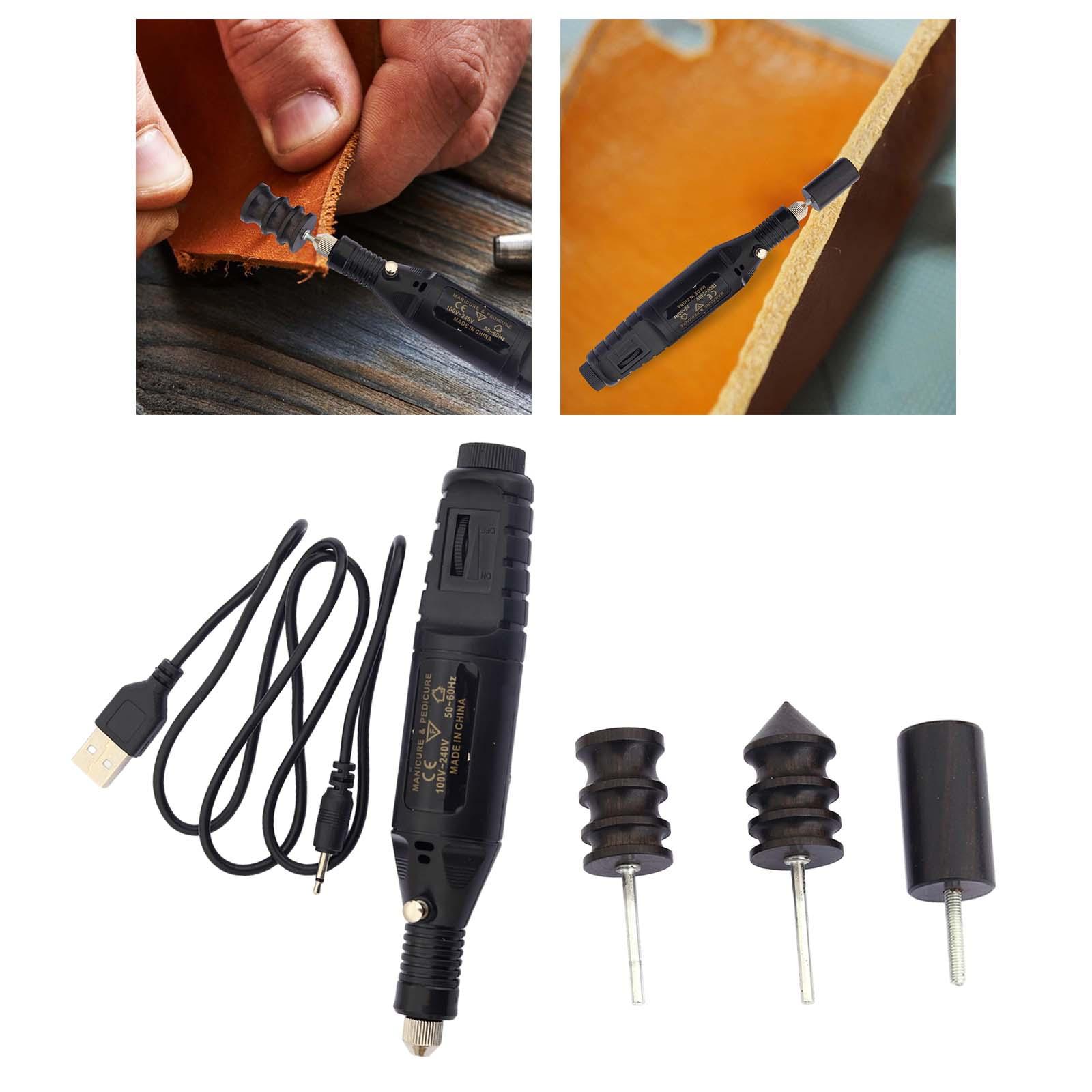 가죽 가장자리 연마 도구 전동 버니싱 머신 USB 전원 - Leatherwork Machine 리뷰 및 가격