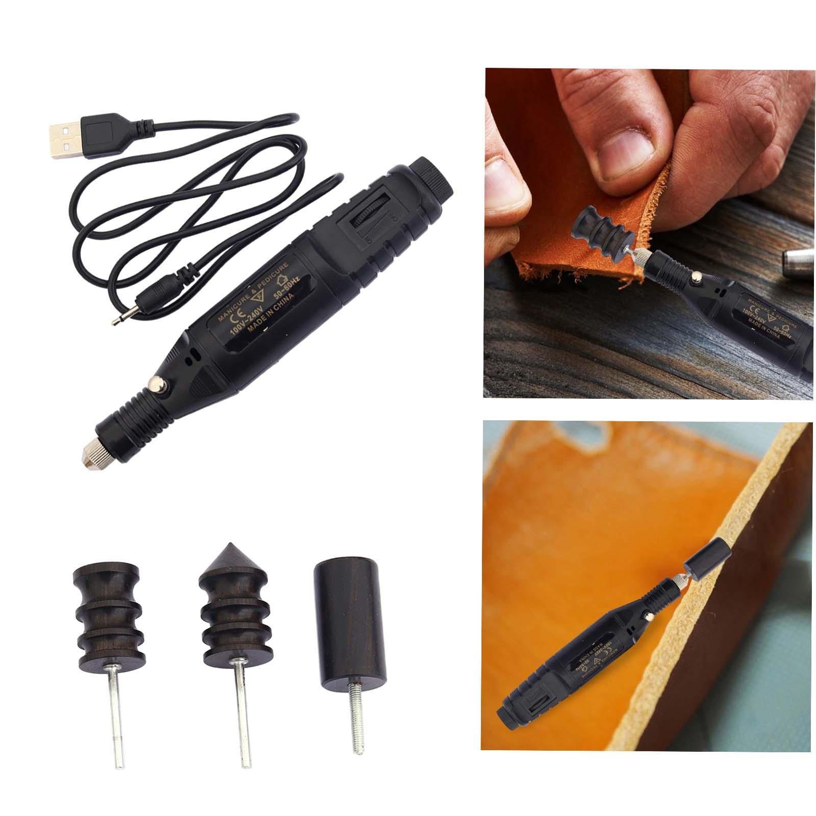 가죽 가장자리 연마 도구 전동 버니싱 머신 USB 전원 - Leatherwork Machine 리뷰 및 가격