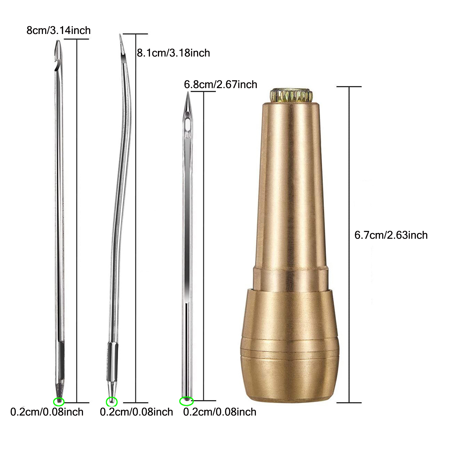 가죽 재봉 키트 DIY 가죽 재봉 송곳 바늘, 구리 손 - Leatherwork Tool Kit 리뷰 및 가격