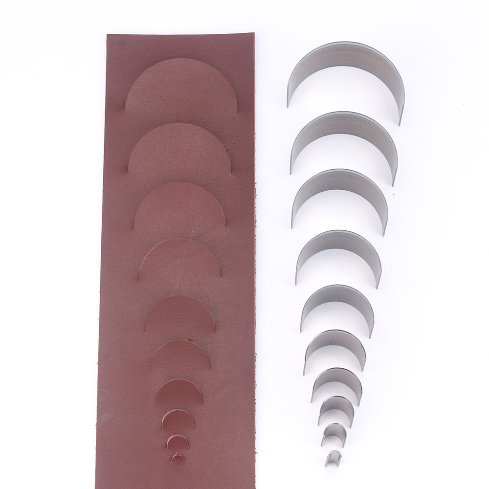 10개/세트 반원형 펀칭 다이, DIY 벨트 꼬리, 가 - Leatherwork Rings 리뷰 및 가격