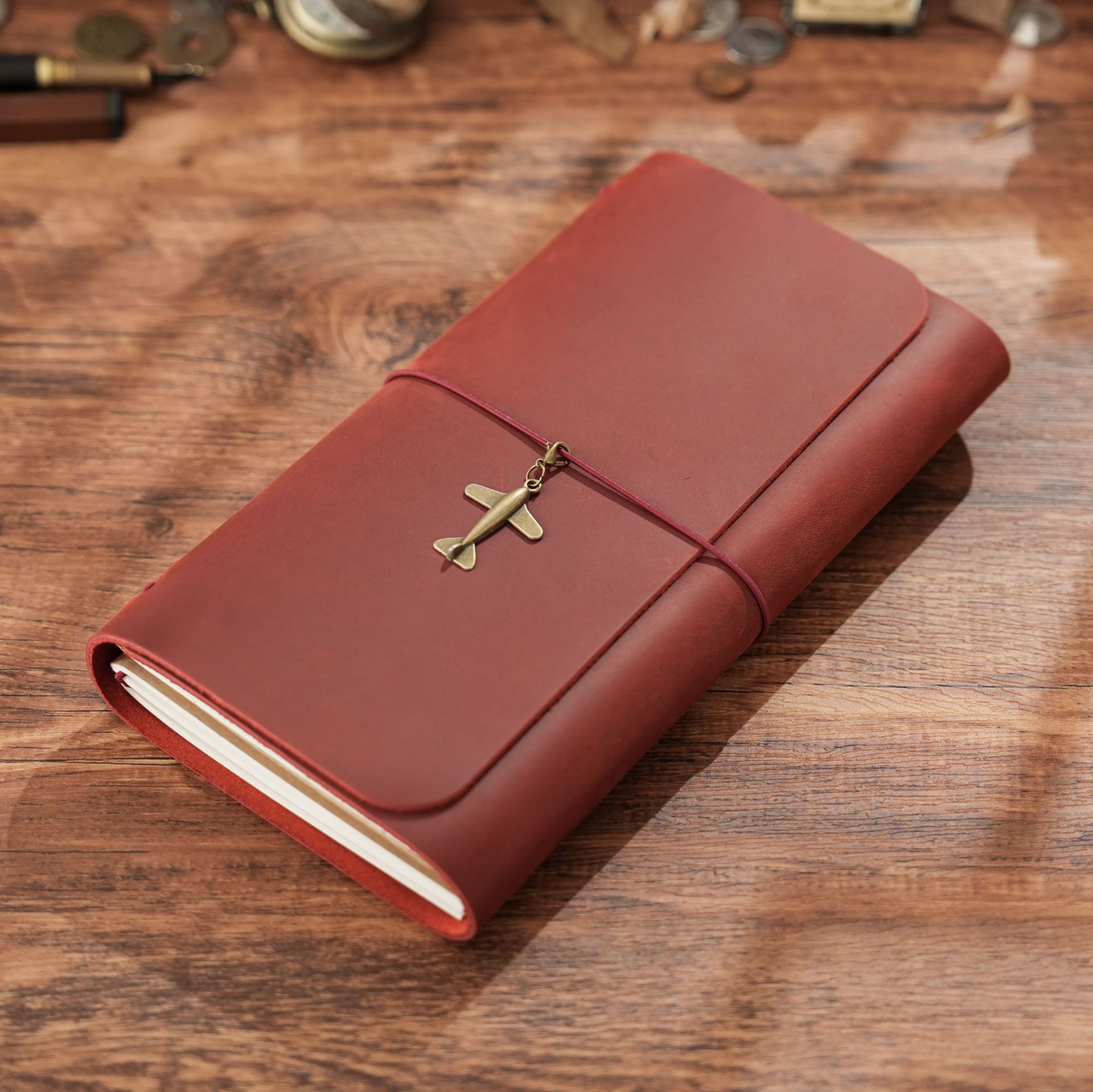새로운 도착 트리플 폴드 TN 여행자 노트 정품 소가죽 - Leatherwork Books 리뷰 및 가격