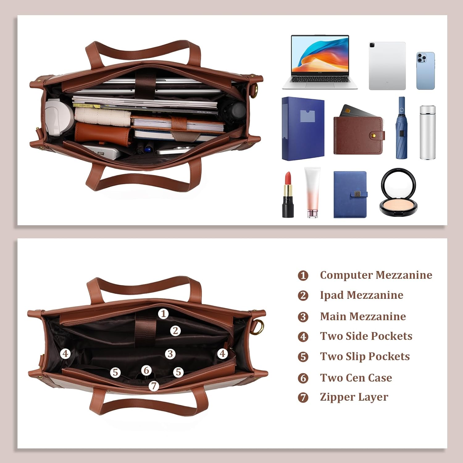 여성용 방수 노트북 가방 15.6인치 노트북 토트백 맥 - Leather Work Bag Laptop 리뷰 및 가격