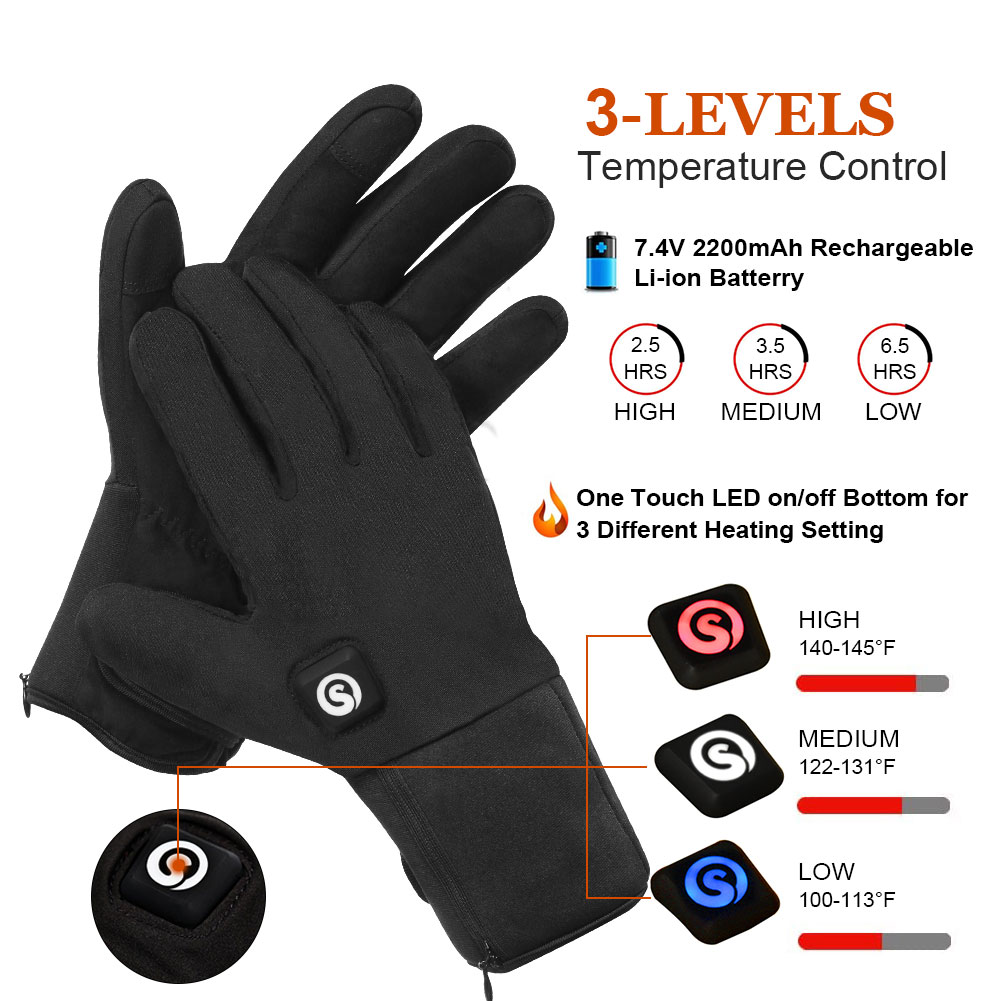배터리가 있는 전기 온열 장갑, 손 따뜻한 난방 장갑, - Leather Work Winter Gloves 리뷰 및 가격