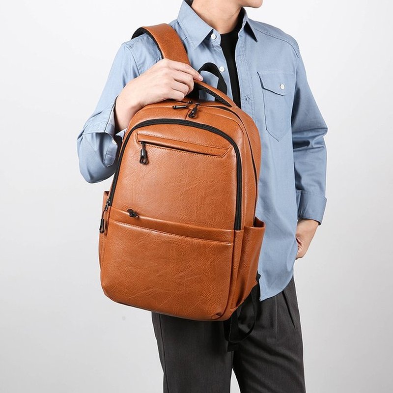 프리미엄 가죽 비즈니스 백팩 – 15.6인치 노트북 통 - Leather Work Bag Laptop 리뷰 및 가격
