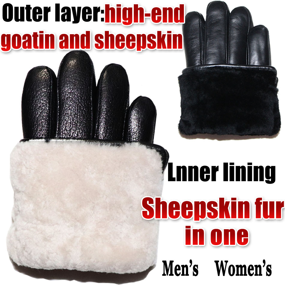 사슴가죽 텍스처 남성용 여성용 가죽 장갑 진짜 양모 양 - Leather Work Winter Gloves 리뷰 및 가격
