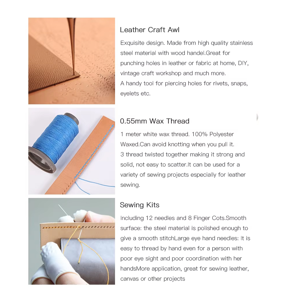 WUTA 전문 가죽 공예 도구 키트 손 바느질 스티치  - Leatherwork Tool Kit 리뷰 및 가격
