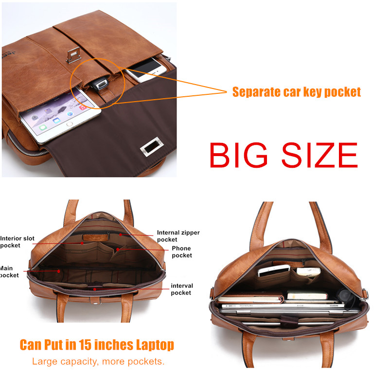 Jeep Buluo 남성용 가죽 서류가방 14인치 노트 - Leather Work Bag Laptop 리뷰 및 가격